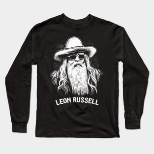 Leon Russell / Original Fan Art Design Long Sleeve T-Shirt